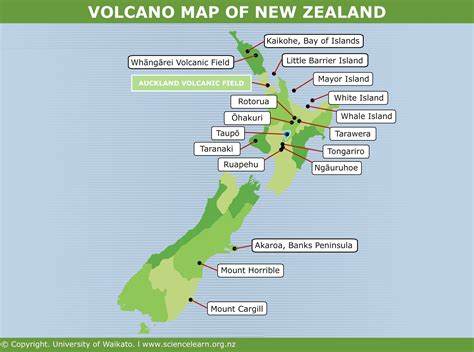 Volcano map of New Zealand — Science Learning Hub