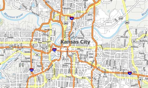 Kansas City Map, Missouri - GIS Geography