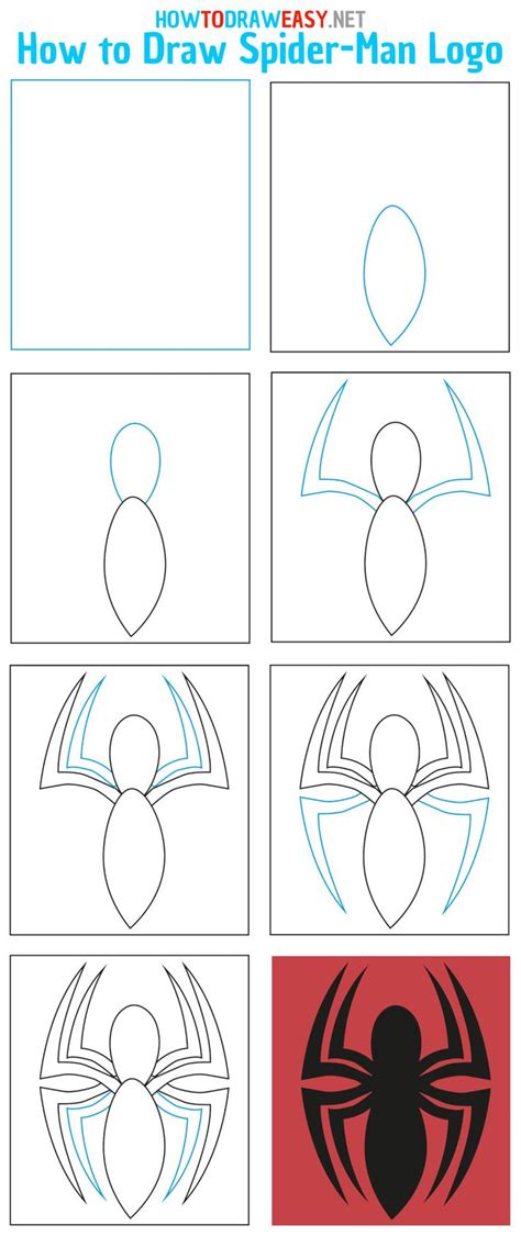 How to Draw the Spider-Man Logo | Spiderman drawing, Spiderman art sketch, Spiderman painting