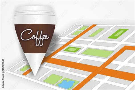 unique map pointer | map of coffee Stock Illustration | Adobe Stock