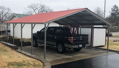 20x20 Vertical Roof Carport - Alan's Factory Outlet