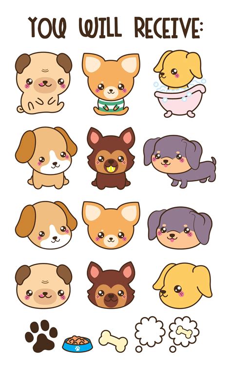 35+ Latest Puppy Cute Kawaii Drawings Animals - Sarah Sidney Blogs