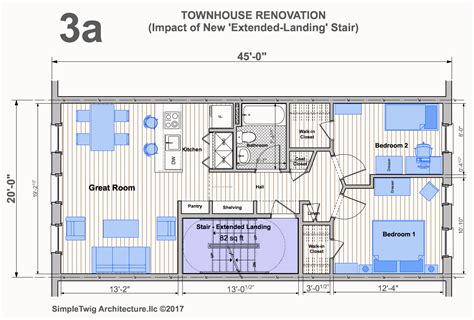 Analysis of Residential Stair Configurations for Townhouses | Architect's Blog