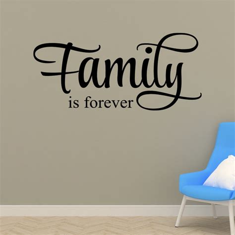 Family Is Forever Vinyl Lettering Wall Sayings Word Art Home Decor Diy Sign Decal DP618-L ...