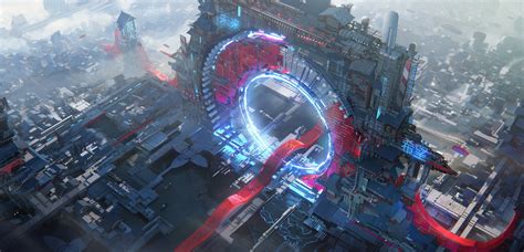 #991614 science fiction, Cinema 4D, fantasy art, concept art, OctaneRender, path, architecture ...