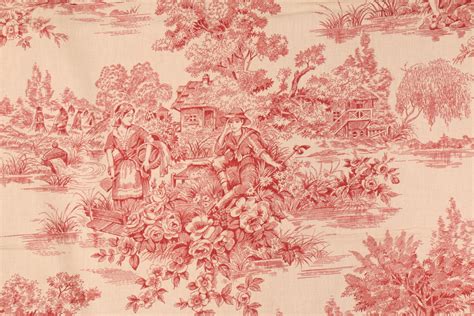 4.8 Yards Waverly LH Woodland Toile Printed Cotton Drapery Fabric