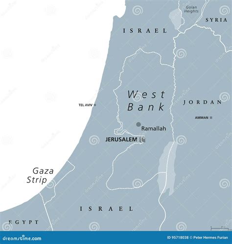 Map Of The West Bank And Gaza Strip