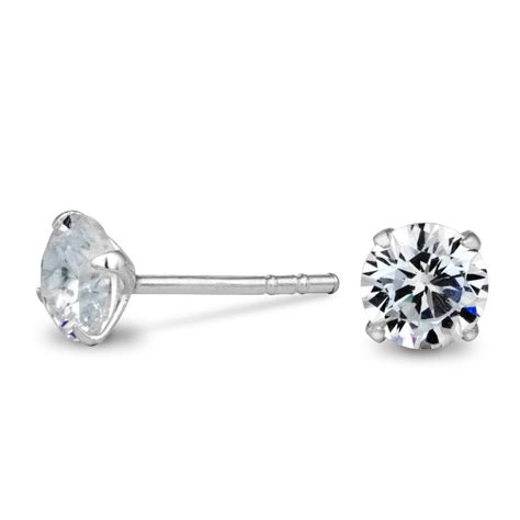 Simply Silver Sterling Silver Flat Cubic Zirconia Stud Earring - Jewellery from Jon Richard UK