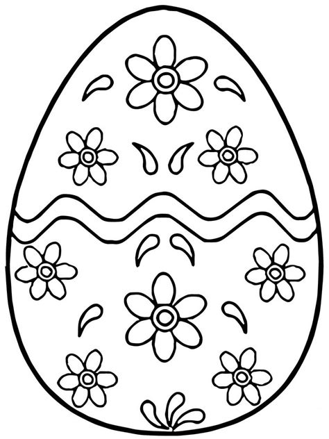 Simple Pattern Easter Egg Coloring Page - Free Coloring Pages Online