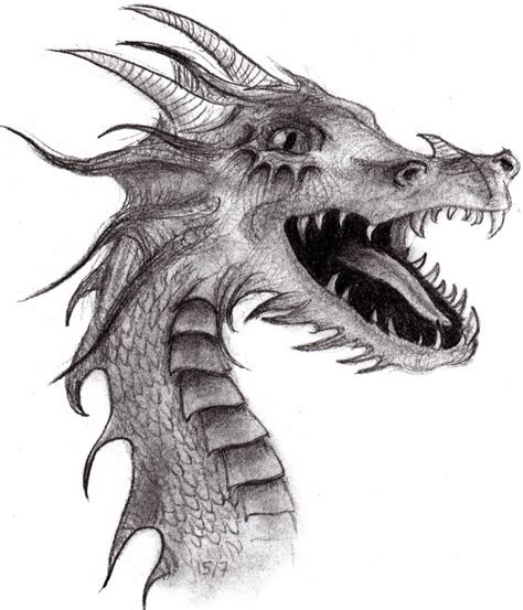 Dragon drawing by AsYourFallingDown on DeviantArt