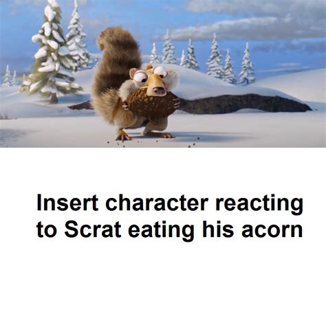 Reacting to Scrat eating his acorn template by eagc7 on DeviantArt