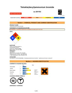 Fillable Online ammonium bromide msds form Fax Email Print - pdfFiller