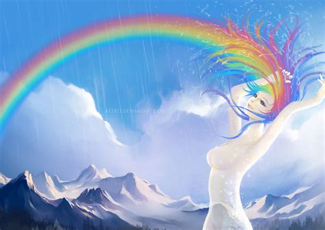 painting sky with rainbow by keerei on DeviantArt