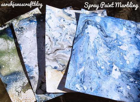 Sarah Jane's Craft Blog: Spray Paint Marbling