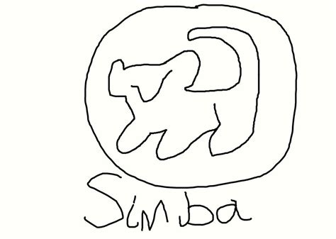 Simba Symbol Drawing by LaceyPowerPuffGirl on DeviantArt