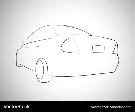 Car Back View Drawing