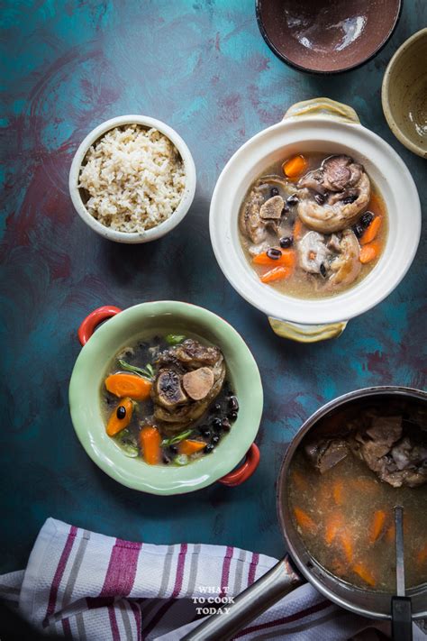 Sup Kaki Babi (Pork Hocks Black Bean Soup) • What To Cook Today