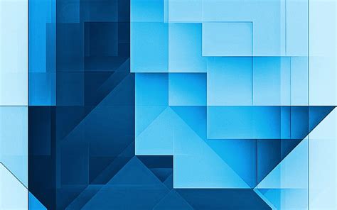 Blue abstract background, Blue geometric abstraction, Blue rectangles background, HD wallpaper ...