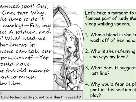 Lady Macbeth Act 5 Scene 1 Macbeth | Teaching Resources