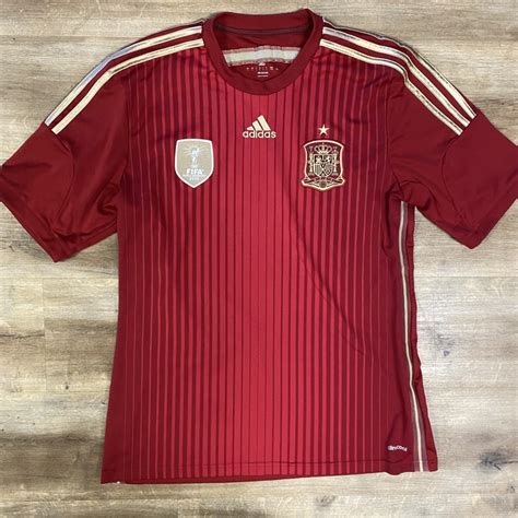 SPAIN NATIONAL TEAM 2010 ADIDAS HOME INTERNATIONAL SOCCER JERSEY LARGE ...