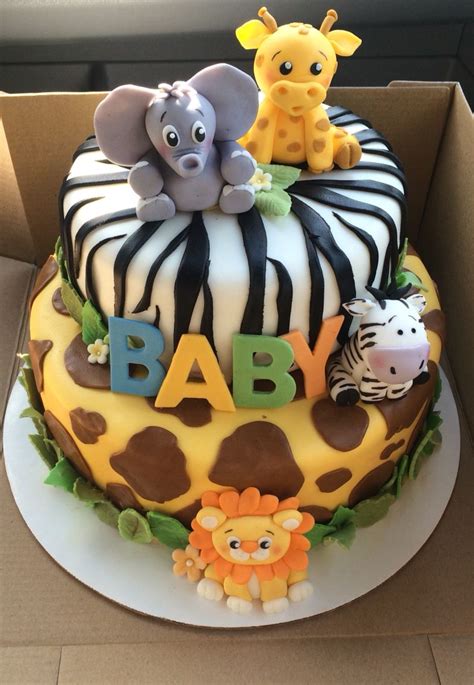 Jungle fever/ safari theme baby shower cake | Safari baby shower cake, Shower cakes, Baby shower ...