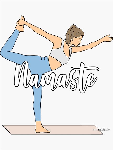 "Yoga Namaste" Sticker for Sale by emagistrale | Redbubble