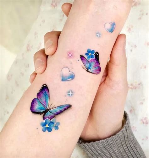 Beautiful Purple Butterfly Tattoo