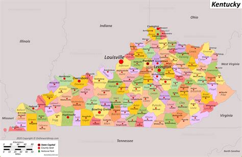 Kentucky State Map | USA | Maps of Kentucky (KY)