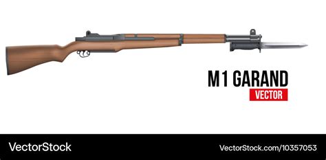 Rifle m1 garand with knife bayonet Royalty Free Vector Image