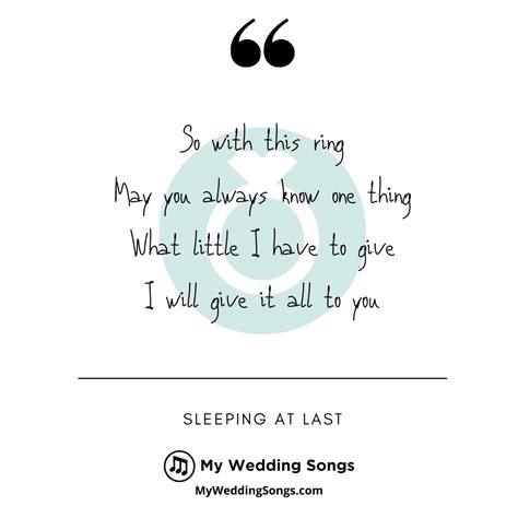 Popular Wedding Song Lyric Quotes With Sharable Images