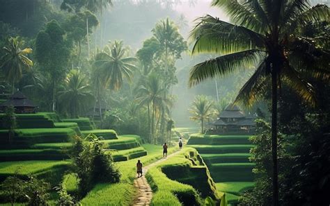 Premium AI Image | The rice terraces of ubud, bali