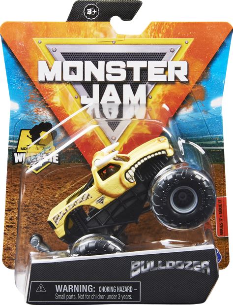 Monster Jam, Official Bulldozer Monster Truck, Die-Cast Vehicle, Retro Rebels Series, 1:64 Scale ...