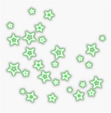 #mq #green #stars #star #neon - Transparent Aesthetic Blue Stars, HD Png Download , Transparent ...