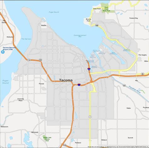 Tacoma Washington Map - GIS Geography