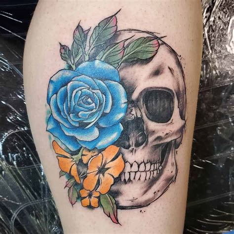 Discover 70+ flower skull tattoo meaning best - in.coedo.com.vn