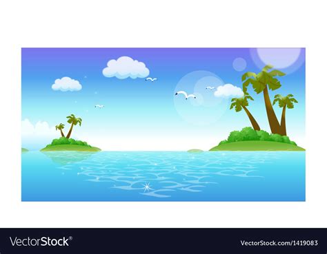 Tropical Islands Background Royalty Free Vector Image