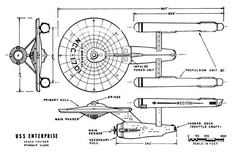 Uss Enterprise Star Trek Schematics