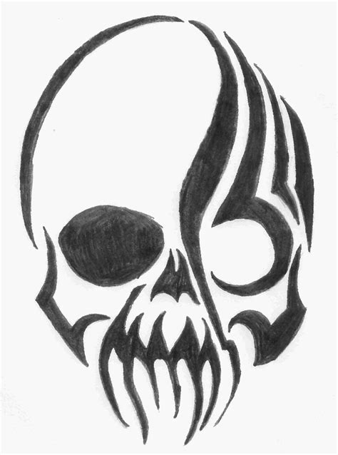 Simple Skull Drawing at PaintingValley.com | Explore collection of Simple Skull Drawing