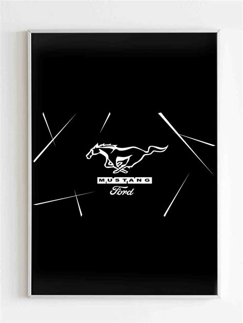 Ford Mustang Horse Logo Poster