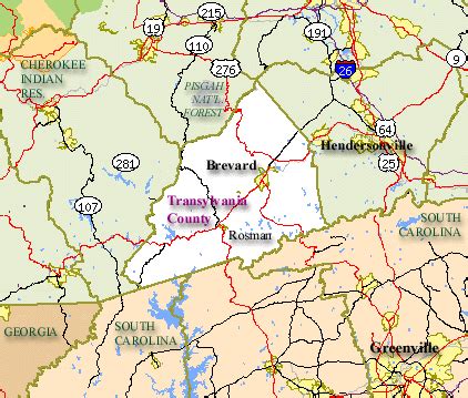 Transylvania County Map