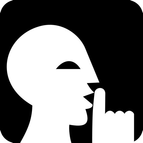 Clipart - Keep quiet sign