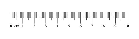 Measuring chart with 10 centimeters. Ruler scale with numbers. Length measurement math, distance ...