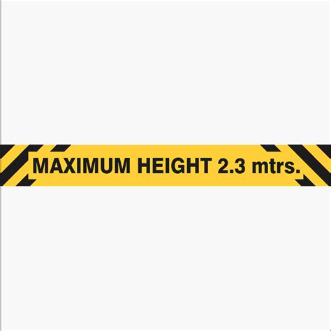 MAXIMUM HEIGHT OVERHEAD SIGN | Discount Safety Signs New Zealand