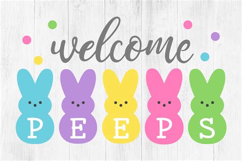 Welcome Peeps SVG, Easter Clipart By Twingenuity Graphics | TheHungryJPEG