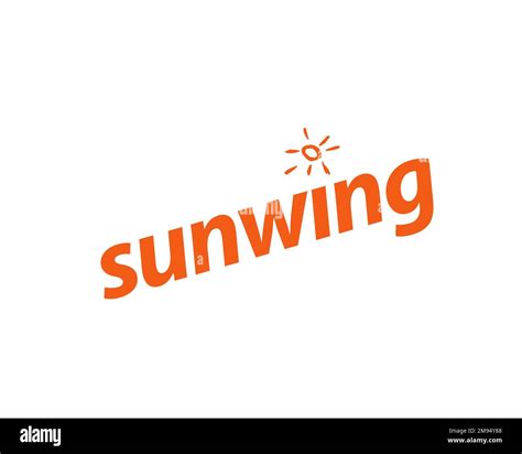 Sunwing Airline, rotated logo, white background Stock Photo - Alamy