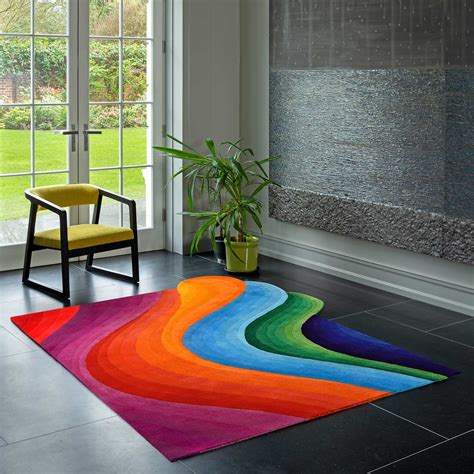 The Wave Rug - Left Side - Sonya Winner Contemporary Rugs