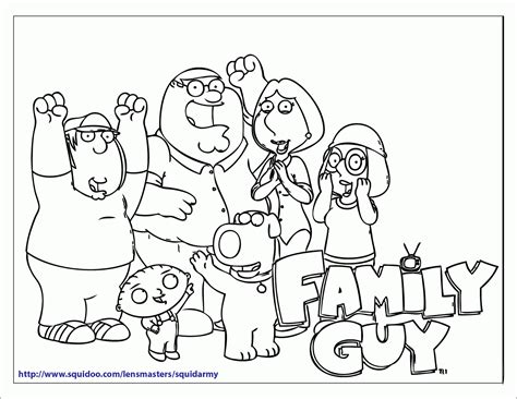 free Printable Family Guy Coloring Pages - Squid Army