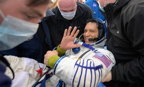 Three astronauts return to Earth after a year in space. NASA's Frank ...