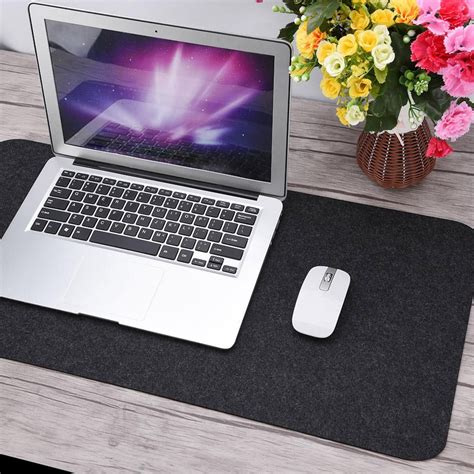 FAGINEY Felts Pad,68x33cm Felts Table Mouse Pad Office Desk Laptop Mat ...