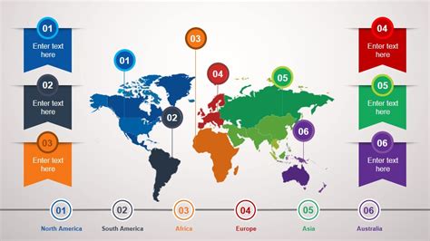 Editable World Map Powerpoint Template